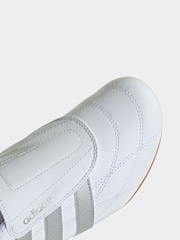 adidas White/Silver Tekwen Slip-On Trainers - Image 9 of 9