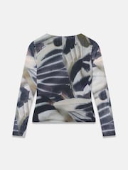 Mint Velvet Abstract Print Mesh Zip Top - រូបភាព 7 នៃ 7