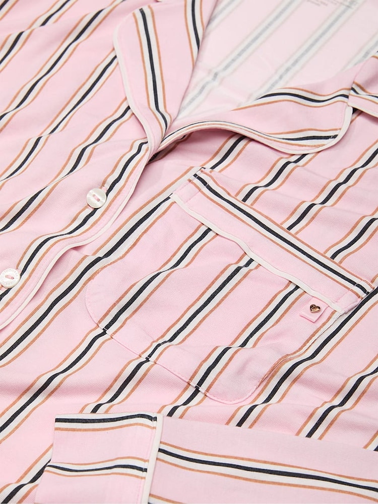 Victoria's Secret Pretty Blossom Stripe Pink Modal Long Pyjama Set - Image 4 of 4