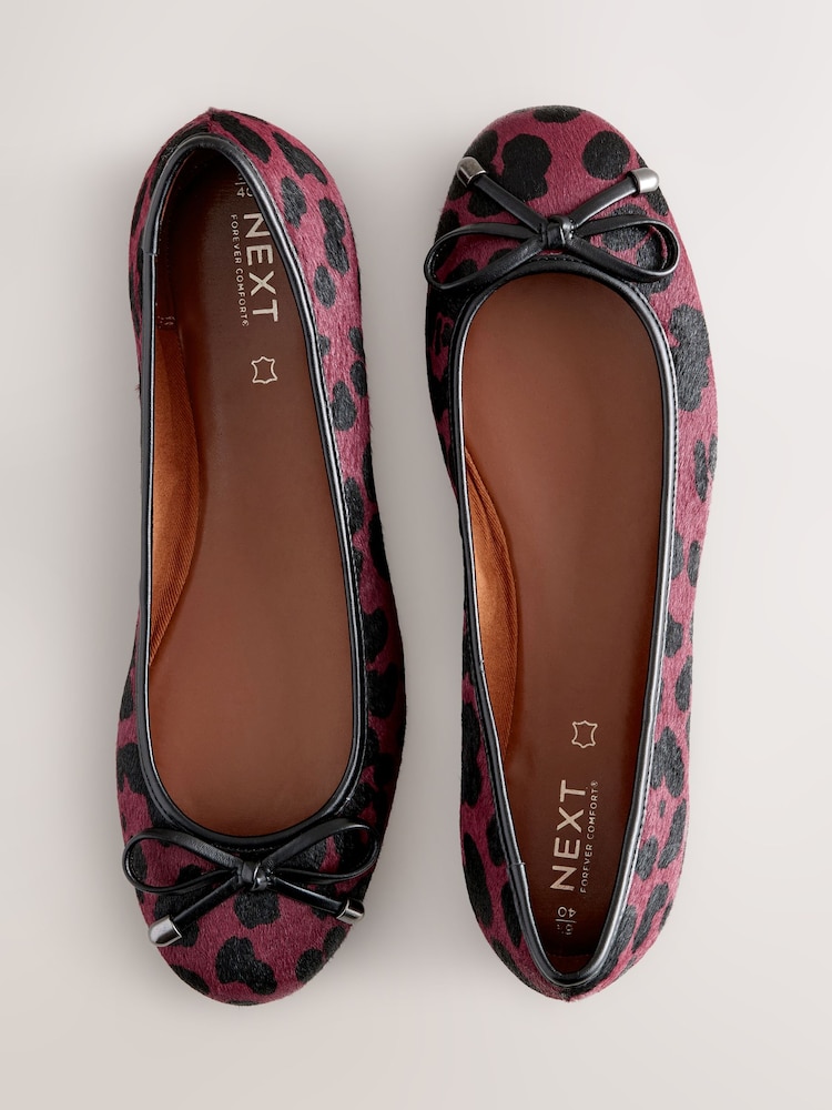 Animal Forever Comfort® Round Toe Leather Ballerina Shoes - Image 1 of 10