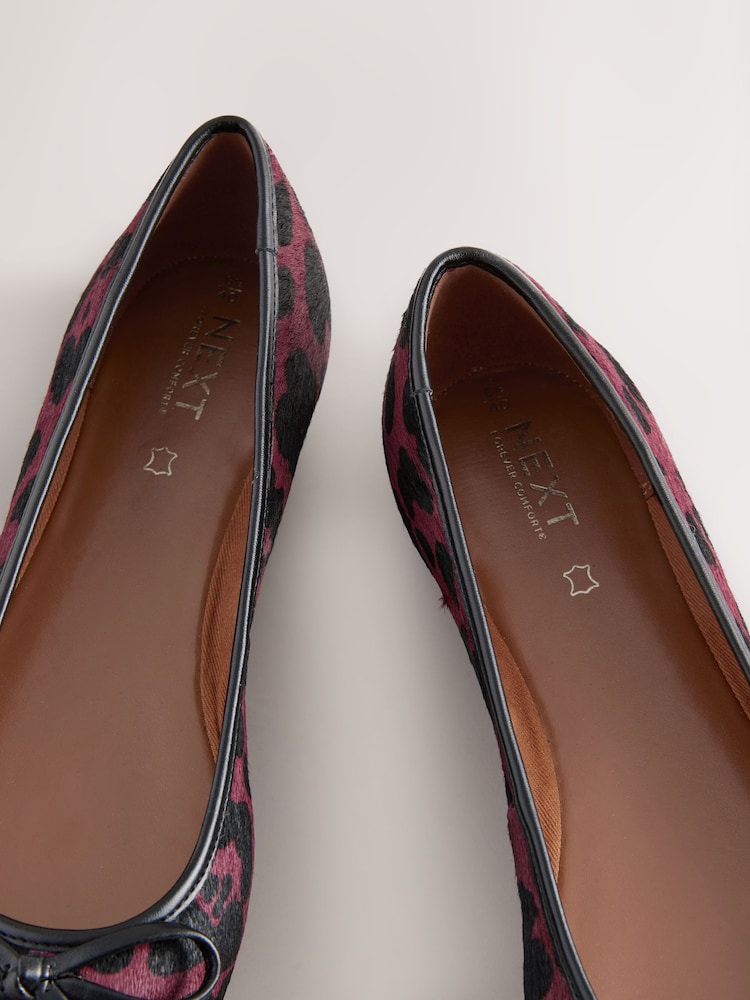 Animal Forever Comfort® Round Toe Leather Ballerina Shoes - Image 10 of 10