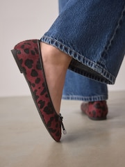 Animal Forever Comfort® Round Toe Leather Ballerina Shoes - Image 3 of 10