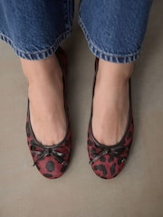 Animal Forever Comfort® Round Toe Leather Ballerina Shoes - Image 4 of 10