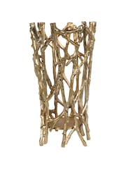 Libra Interiors Gold Twig Round Pillar Candle Holder - Image 2 of 5