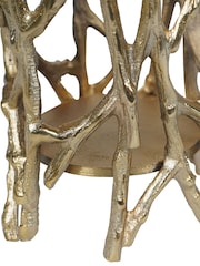 Libra Interiors Gold Twig Round Pillar Candle Holder - Image 5 of 5