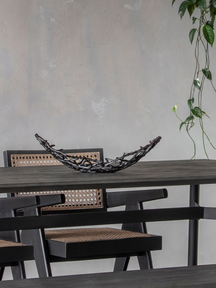 Libra Interiors Black Twig Oval Bowl - Image 1 of 5 Libra Interiors Black Twig Oval Bowl - Image 1 of 5