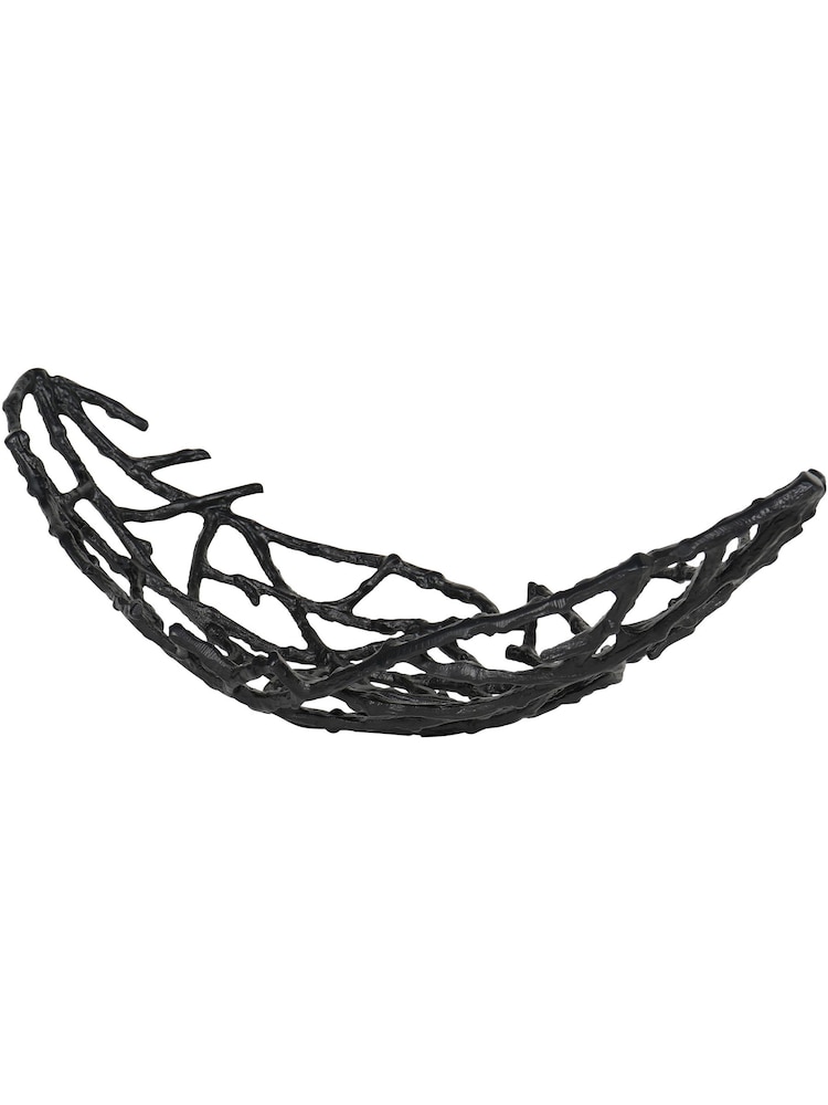 Libra Interiors Black Twig Oval Bowl - Image 2 of 5 Libra Interiors Black Twig Oval Bowl - Image 2 of 5