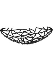Libra Interiors Black Twig Oval Bowl - Image 3 of 5
