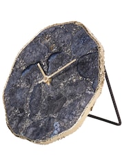Libra Interiors Smokey Agate Mantel Clock D20cm - Image 2 of 6