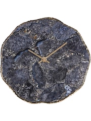 Libra Interiors Smokey Agate Mantel Clock D20cm - Image 3 of 6