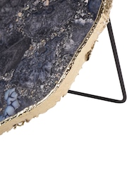 Libra Interiors Smokey Agate Mantel Clock D20cm - Image 5 of 6
