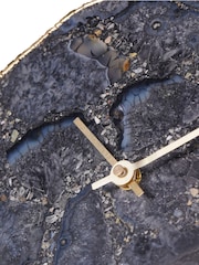 Libra Interiors Smokey Agate Mantel Clock D20cm - Image 6 of 6