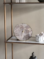 Libra Interiors Dusky Agate Mantel Clock D20cm - Image 1 of 6