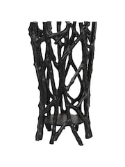 Libra Interiors Black Twig Round Pillar Candle Holder - Image 2 of 5