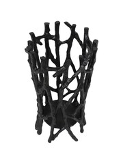 Libra Interiors Black Twig Round Pillar Candle Holder - Image 3 of 5