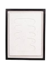 Libra Interiors Black & White Abstract Papier Mache Wall Art Style 3 - Image 2 of 6
