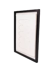 Libra Interiors Black & White Abstract Papier Mache Wall Art Style 3 - Image 3 of 6