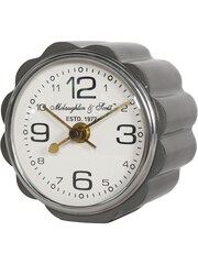 Libra Interiors Nickel Curve Detail Mantel Clock - Image 2 of 6