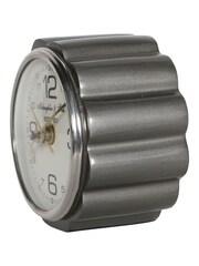 Libra Interiors Nickel Curve Detail Mantel Clock - Image 3 of 6