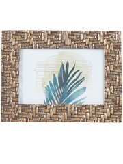 Libra Interiors Rustic Brown Woven Effect Photo Frame - Image 4 of 6