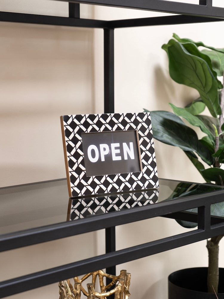 Libra Interiors Black and White Lorna Photo Frame 10x15cm - Image 1 of 5