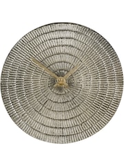 Libra Interiors Champagne Textured Mantel Clock D20cm - Image 3 of 6
