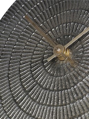 Libra Interiors Champagne Textured Mantel Clock D20cm - Image 5 of 6