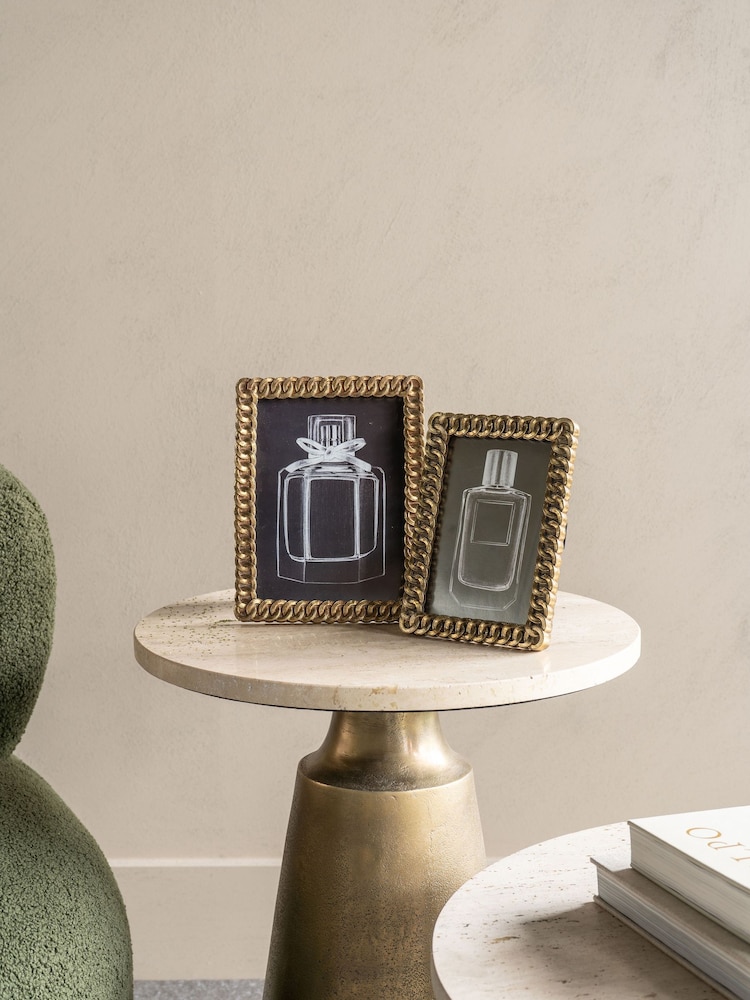 Libra Interiors Gold Polyresin Photo Frame 13x18cm - Image 2 of 6