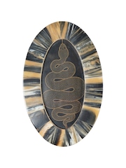 Libra Interiors Brown Tortoiseshell Style Oval Photo Frame 8x15cm - Image 3 of 6