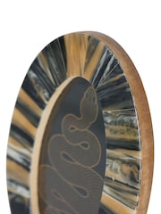 Libra Interiors Brown Tortoiseshell Style Oval Photo Frame 8x15cm - Image 5 of 6