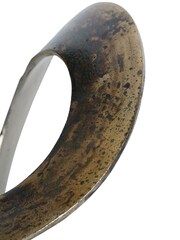 Libra Interiors Two Tone Rustic Gold Black Ribbon Knot Sculpture on Black Wooden Base - Image 5 of 6