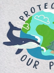 Frugi Grey Planet Applique Top - Image 3 of 4