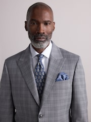 Grey Tailored Fit Zignone Check Suit Jacket - Image 1 of 4