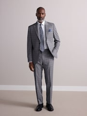 Grey Tailored Fit Zignone Check Suit Jacket - Image 2 of 4