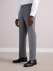 Grey Tailored Fit Zignone Check Suit Trousers - Image 1 of 6