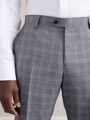 Grey Tailored Fit Zignone Check Suit Trousers - Image 5 of 6