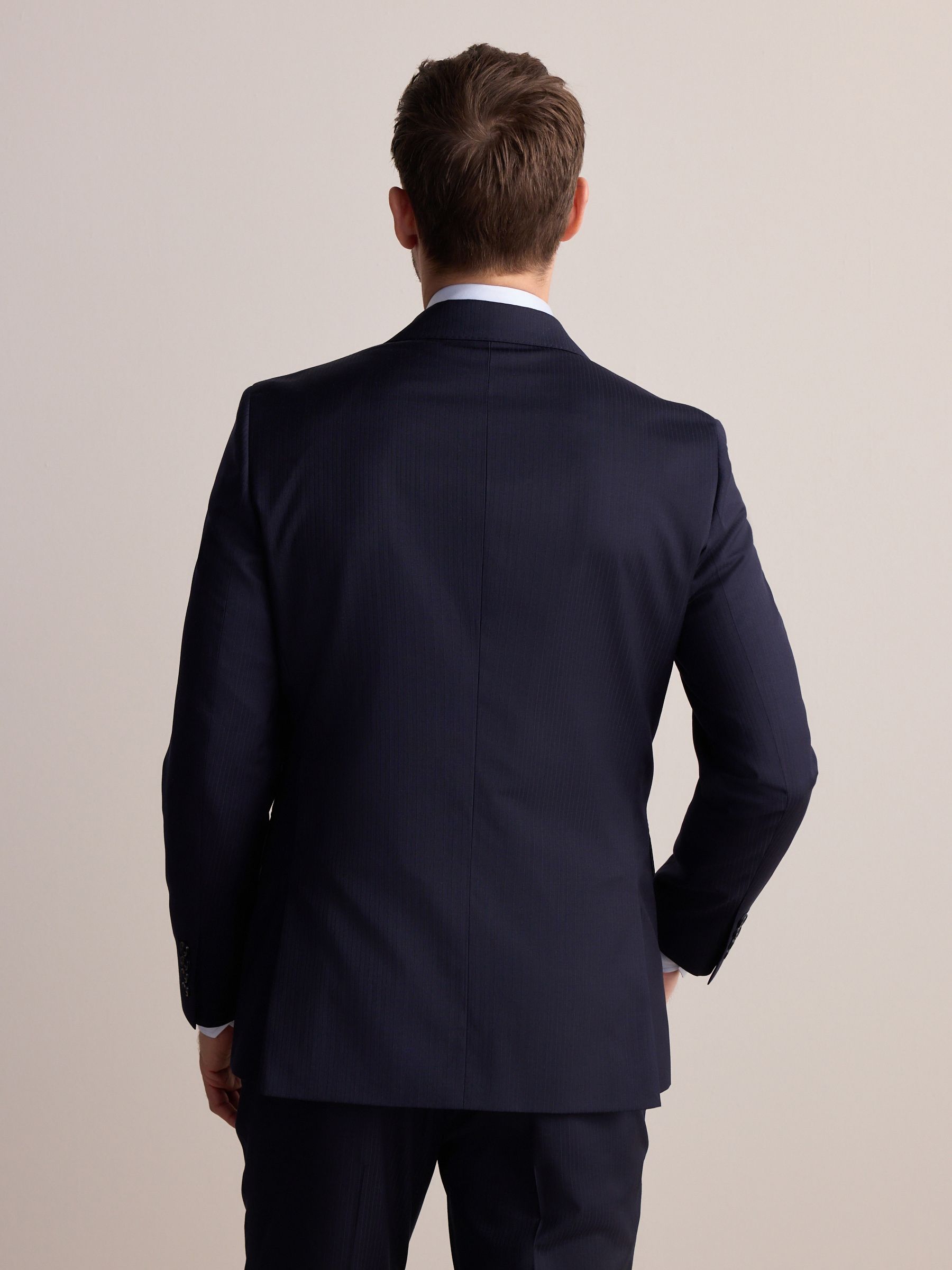 Buy Navy Blue Slim Fit Signature Marzotto Italian Wool Fabric Suit
