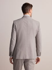 Neutral Slim Fit Signature Alfred British Wool Fabric Striped Suit Jacket - Image 3 of 11