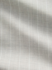 Neutral Slim Fit Signature Alfred British Wool Fabric Striped Suit Jacket - Image 8 of 11