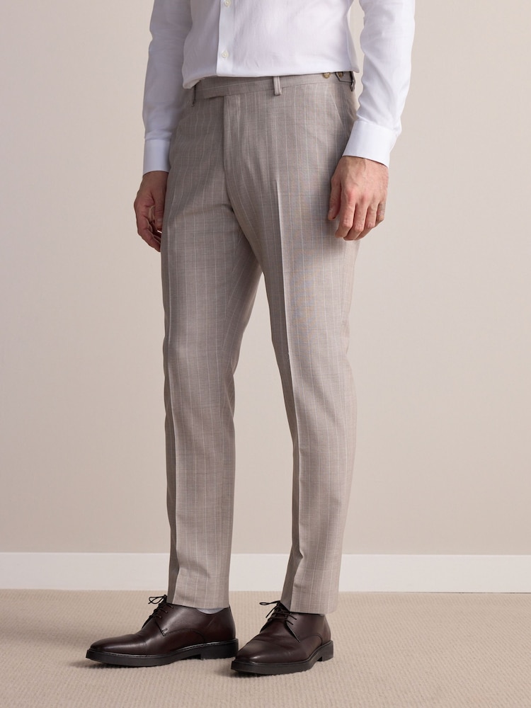 Neutral Slim Fit Signature Empire Mills British Striped Suit Trousers - Image 1 of 11 Neutral Slim Fit Signature Empire Mills British Striped Suit Trousers - Image 1 of 11