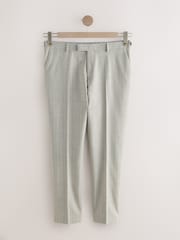 Neutral Slim Fit Signature Alfred British Wool Fabric Striped Suit Trousers - Image 6 of 11