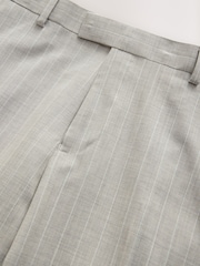 Neutral Slim Fit Signature Alfred British Wool Fabric Striped Suit Trousers - Image 9 of 11