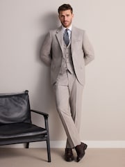Neutral Signature Empire Mills British Wool Fabric Striped Suit Waistcoat - Image 2 of 8