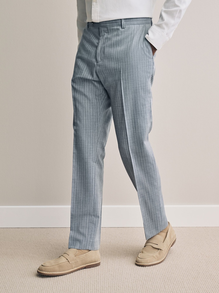 Blue Signature Tailored Fit Striped Suit Trousers - Image 1 of 10