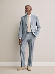 Blue Signature Tailored Fit Striped Suit Trousers - Image 2 of 10