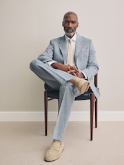 Blue Signature Tailored Fit Striped Suit Trousers - Image 3 of 10