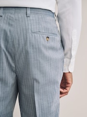 Blue Signature Tailored Fit Striped Suit Trousers - Image 5 of 10