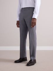 Neutral Slim Fit Signature Texture Marzotto Italian Fabric Suit Trousers - Image 1 of 14