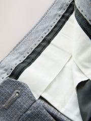 Neutral Slim Fit Signature Texture Marzotto Italian Fabric Suit Trousers - Image 13 of 14