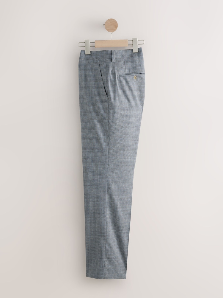 Neutral - Slim Fit Signature Texture Marzotto Italian Fabric Suit Trousers - Image 7 of 14
